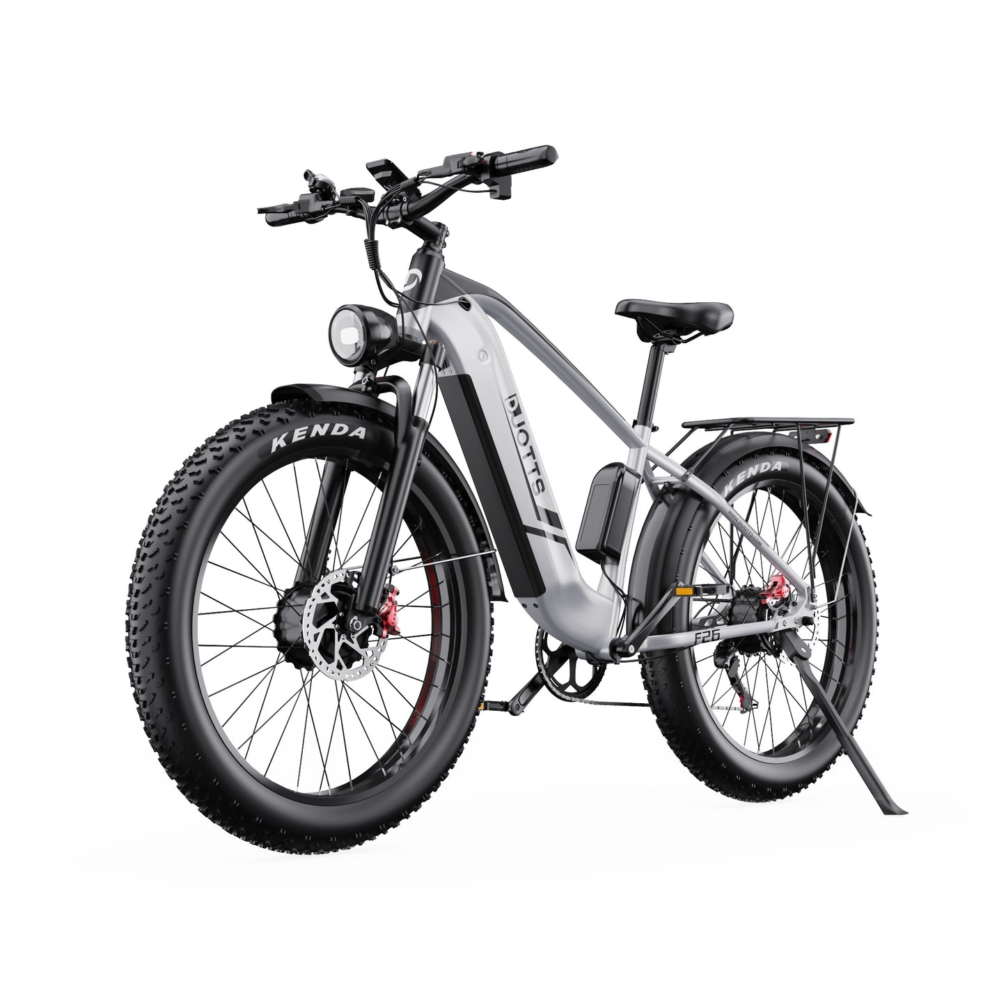 DUOTTS F26 PRO SILVER – E-Bike Cargo Elettrica con Doppio Motore da 750W, Batteria Rimovibile 48V 20AH Samsung e Display LCD