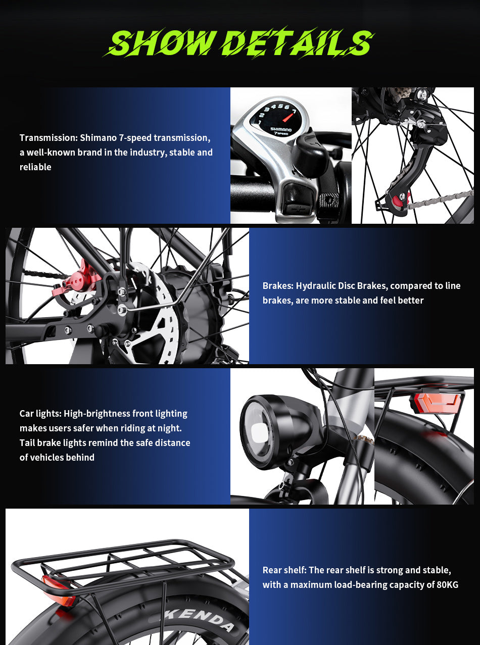 DUOTTS F26 PRO SILVER – E-Bike Cargo Elettrica con Doppio Motore da 750W, Batteria Rimovibile 48V 20AH Samsung e Display LCD