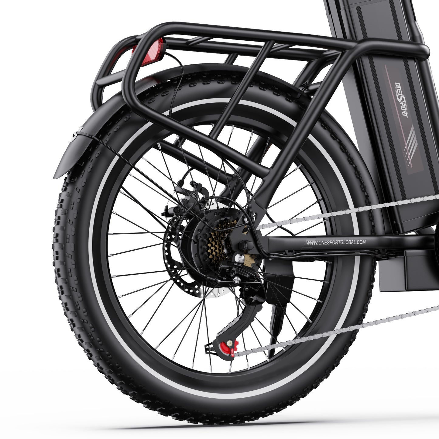 ONESPORT OT16 BLACK-BROWN – E-BIKE Pieghievole con Motore 48V 250W Potente, Batteria Rimovibile e Sospensioni