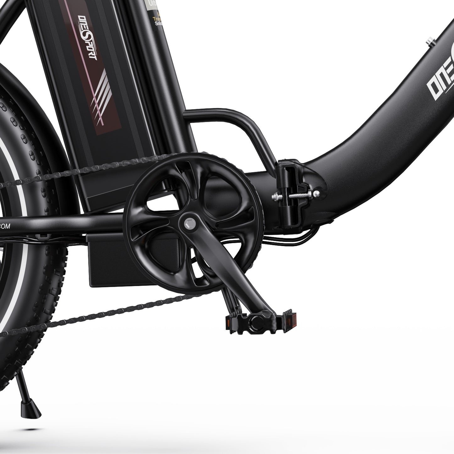 ONESPORT OT16 BLACK-BROWN – E-BIKE Pieghievole con Motore 48V 250W Potente, Batteria Rimovibile e Sospensioni