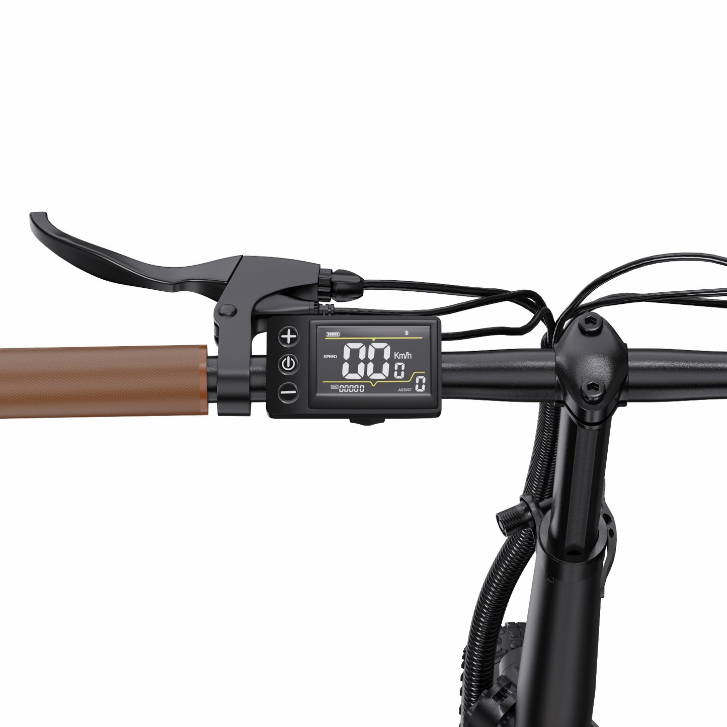 ONESPORT OT16 BLACK-BROWN – E-BIKE Pieghievole con Motore 48V 250W Potente, Batteria Rimovibile e Sospensioni