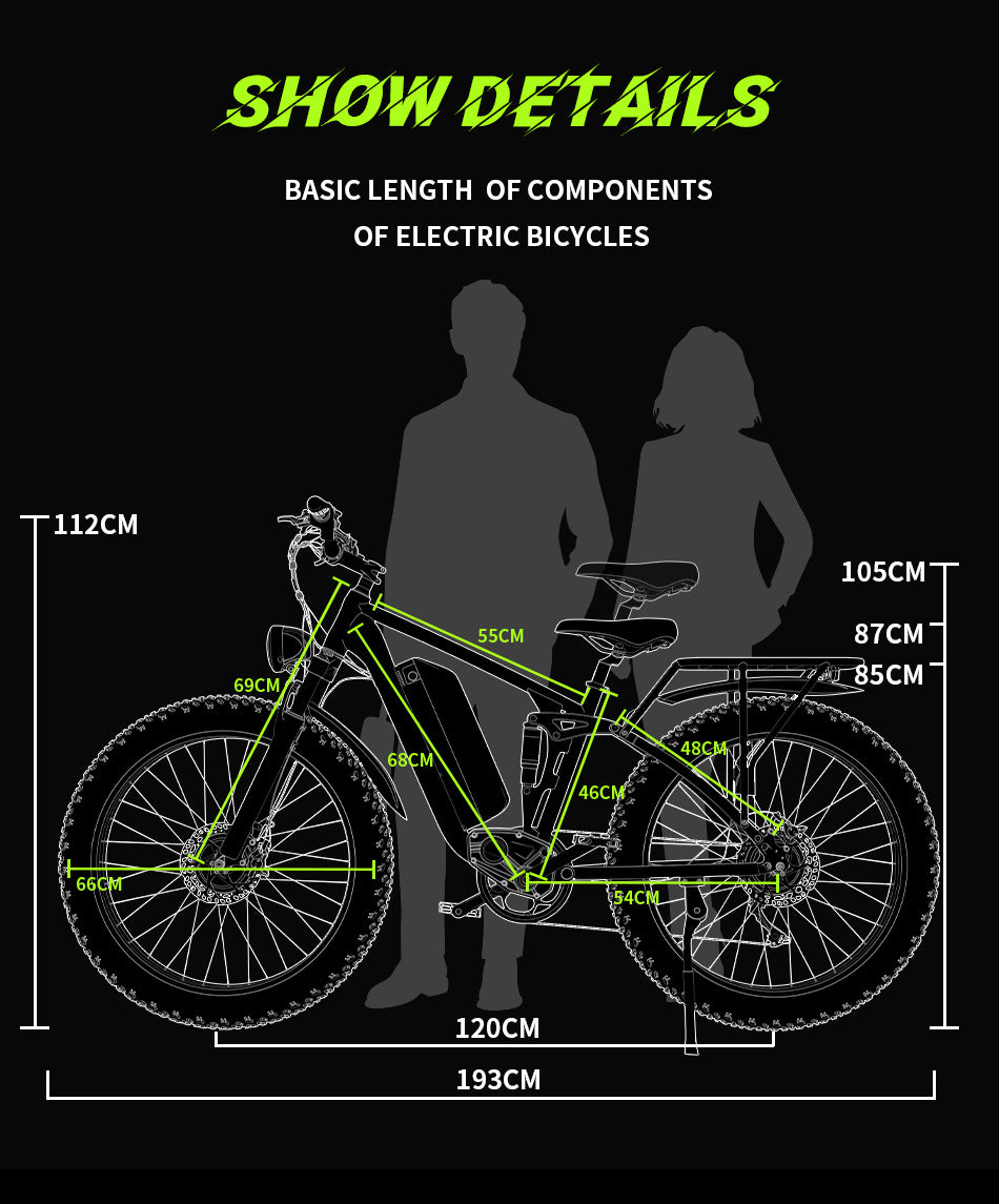 DUOTTS S26 PRO BLACK– E-Bike, 2 MOTORI 750W con Portapacchi, Doppia Modalità e Display LCD