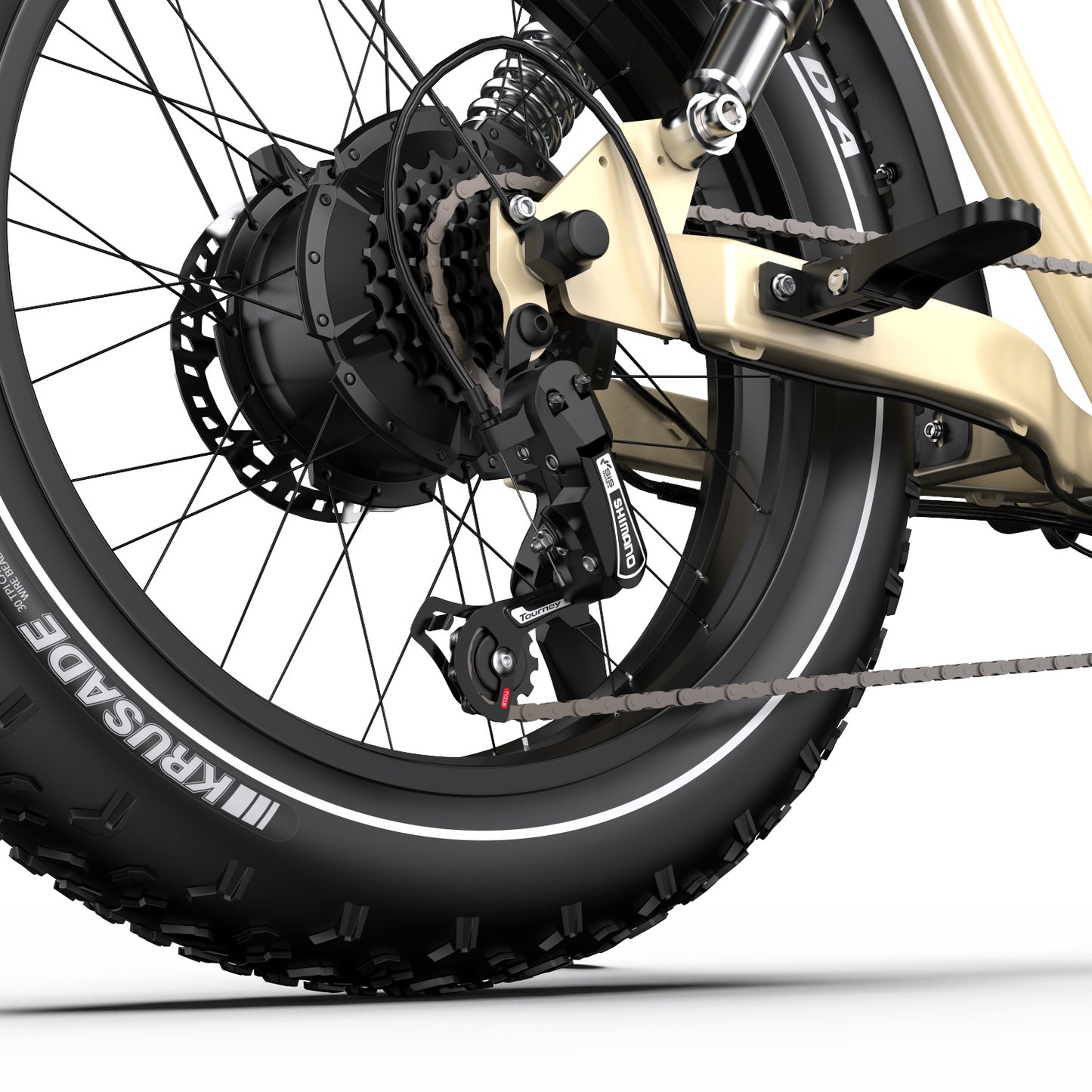 ONESPORT W77 BEIGE – E-BIKE Urbana con Batteria Integrata, Motore BAFANG 48V 500W e Display LCD