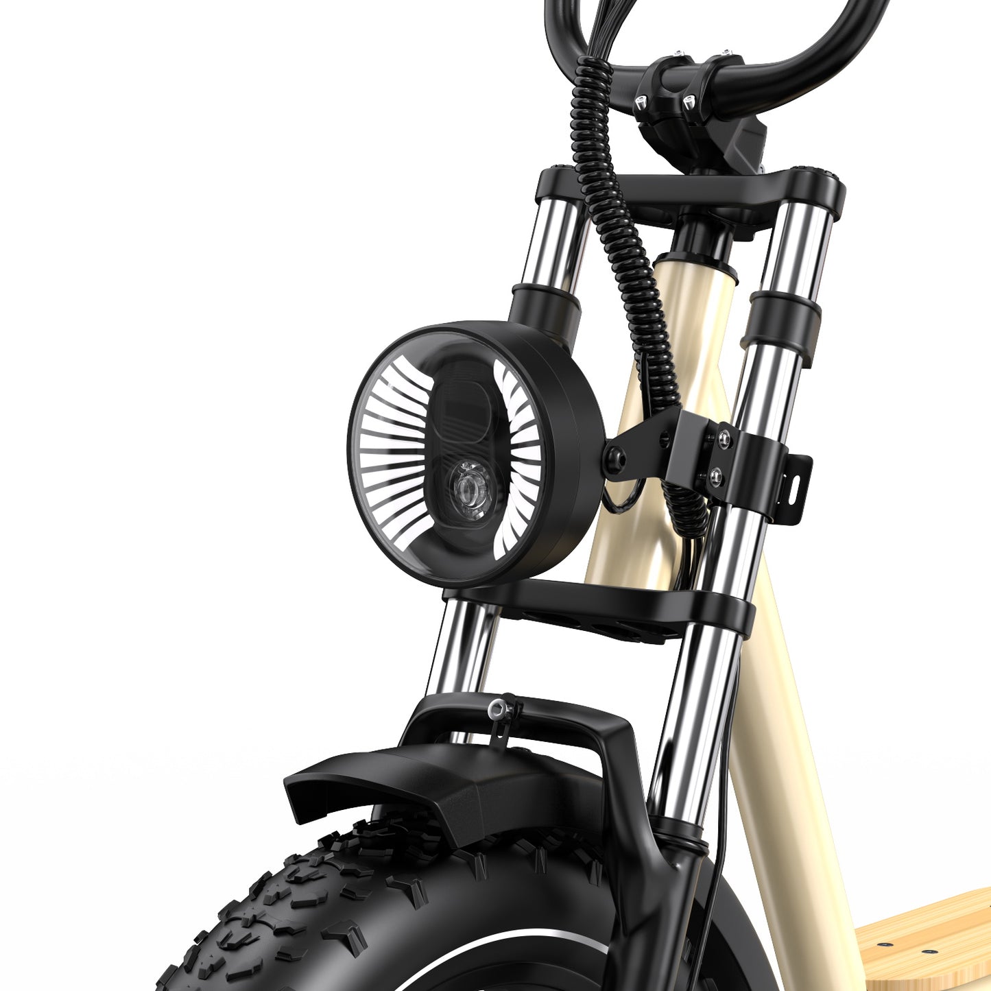 ONESPORT W77 BEIGE – E-BIKE Urbana con Batteria Integrata, Motore BAFANG 48V 500W e Display LCD