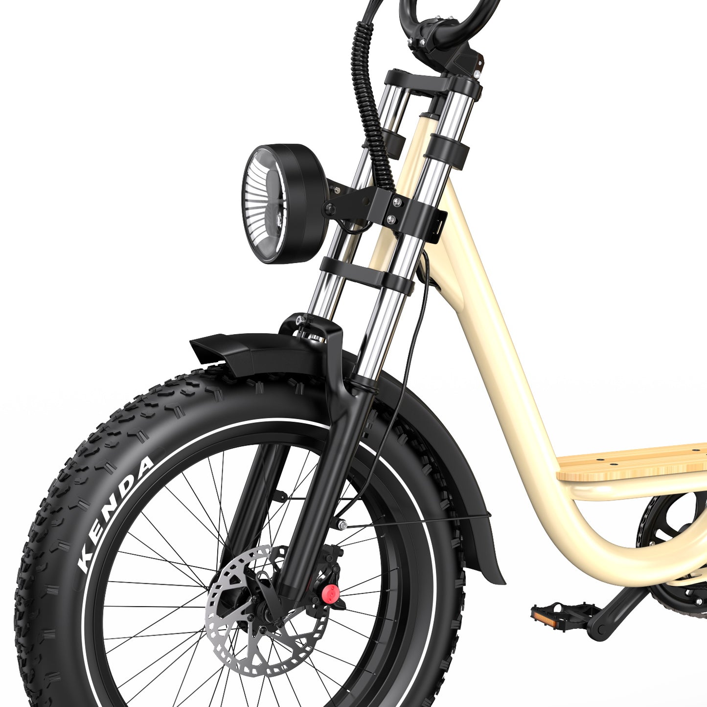 ONESPORT W77 BEIGE – E-BIKE Urbana con Batteria Integrata, Motore BAFANG 48V 500W e Display LCD