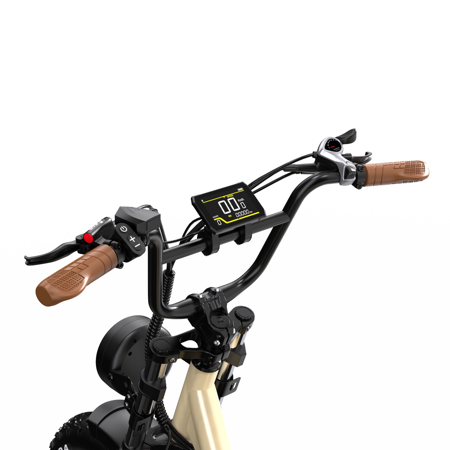 ONESPORT W77 BEIGE – E-BIKE Urbana con Batteria Integrata, Motore BAFANG 48V 500W e Display LCD