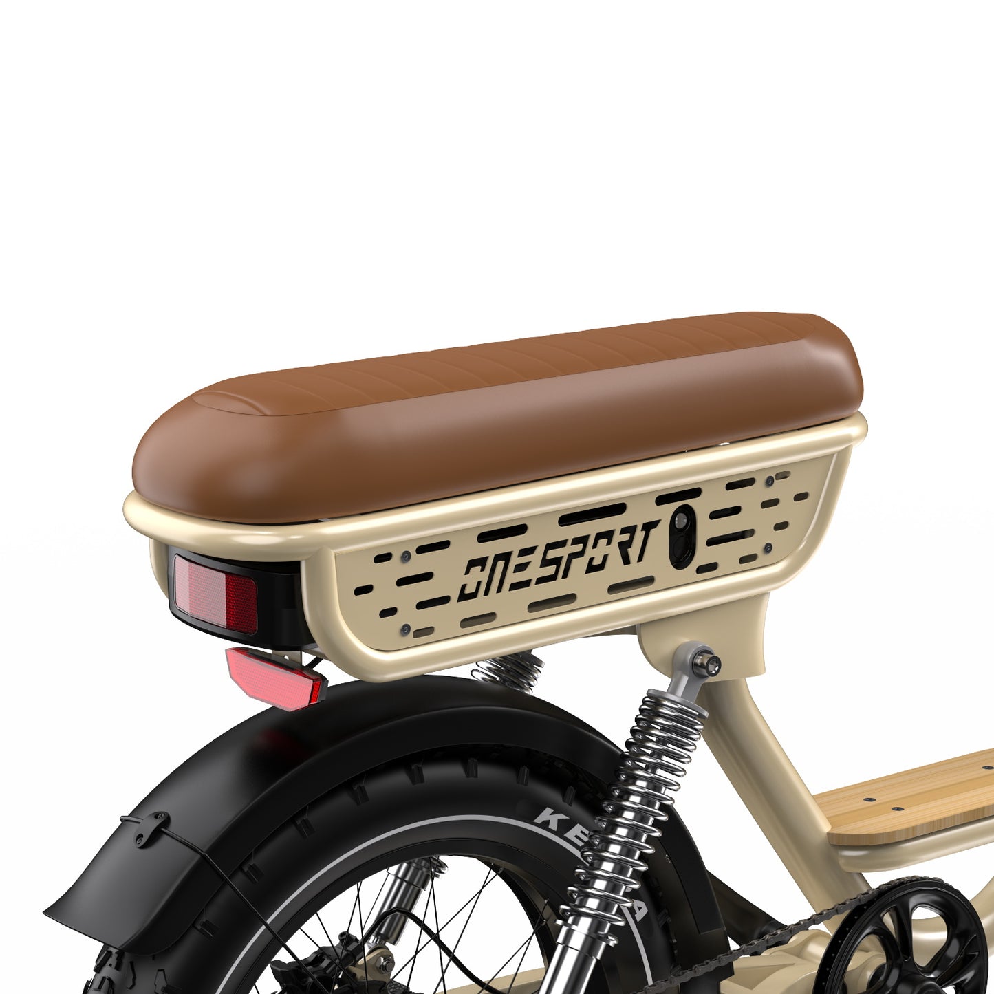 ONESPORT W77 BEIGE – E-BIKE Urbana con Batteria Integrata, Motore BAFANG 48V 500W e Display LCD