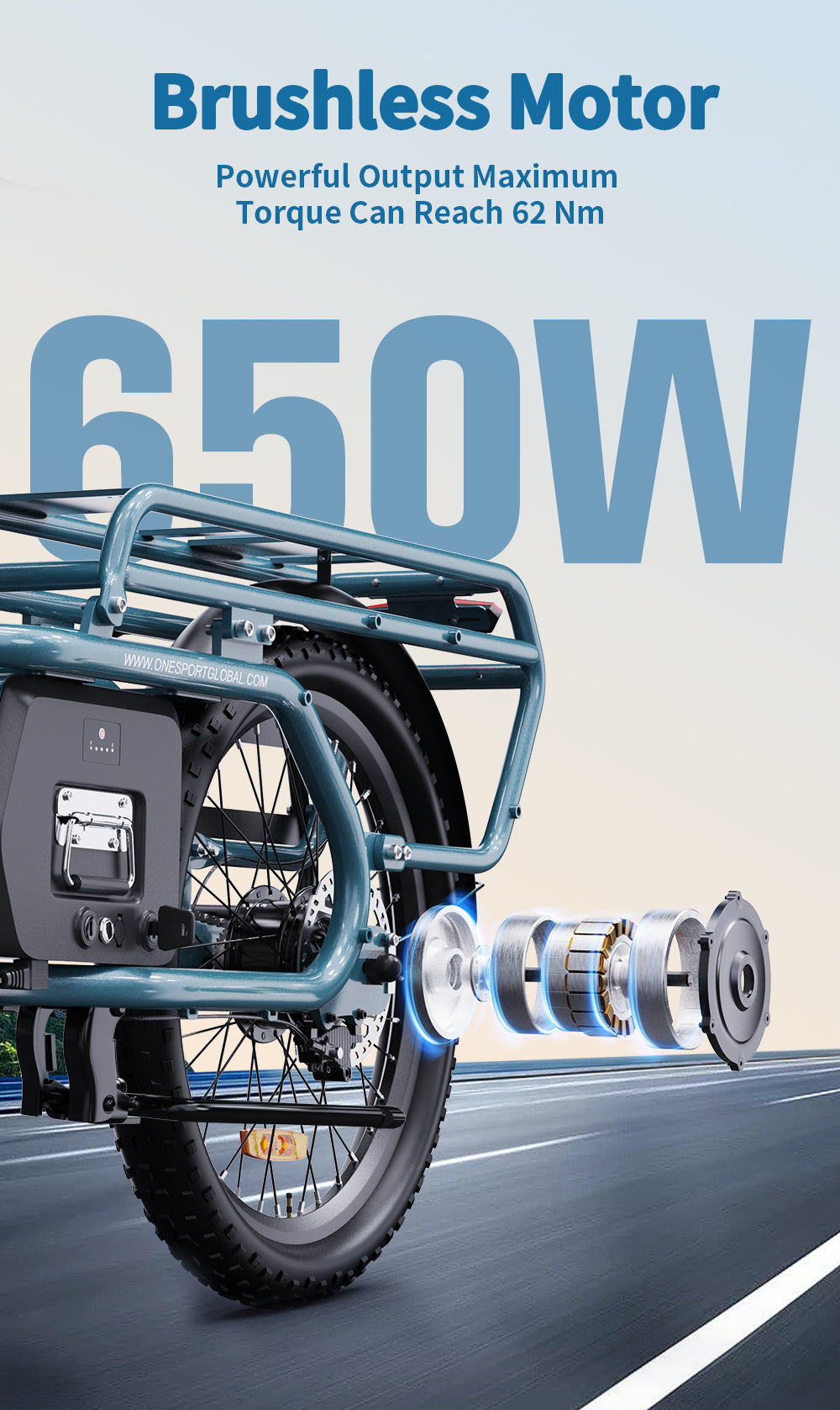 OneSport OT01 - e-Bike City Style | Motore 500W | Autonomia 80km