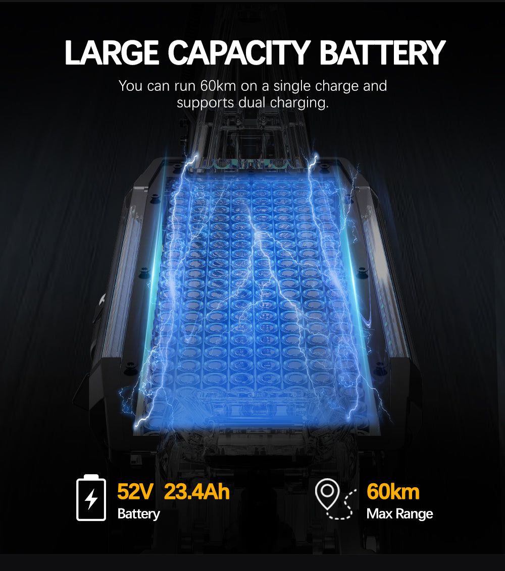 MONOPATTINO Elettrico OOTD S30 | 1200W | 65 km/h | Autonomia 65km | Freni a Disco Idraulici