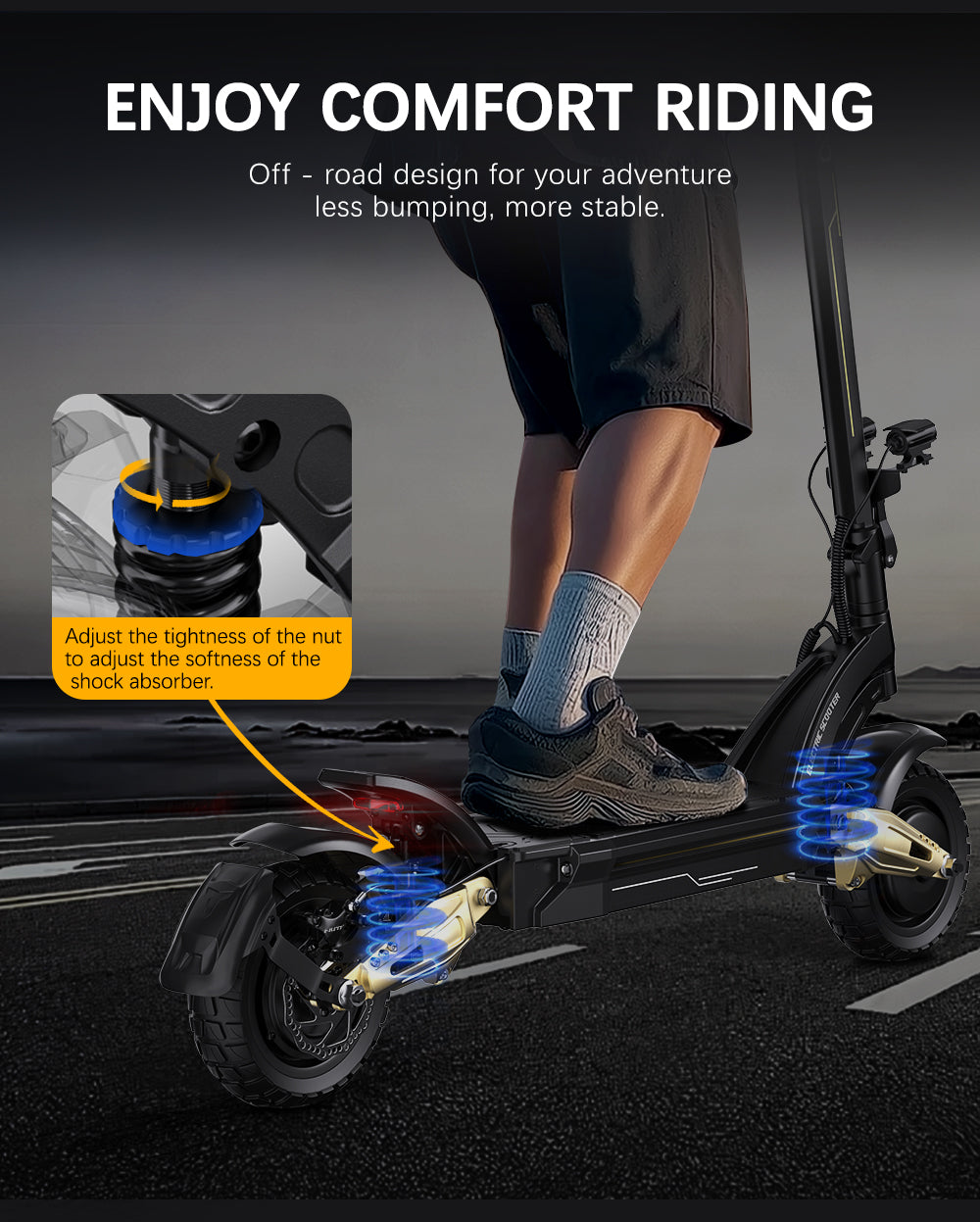 MONOPATTINO Elettrico OOTD S30 | 1200W | 65 km/h | Autonomia 65km | Freni a Disco Idraulici