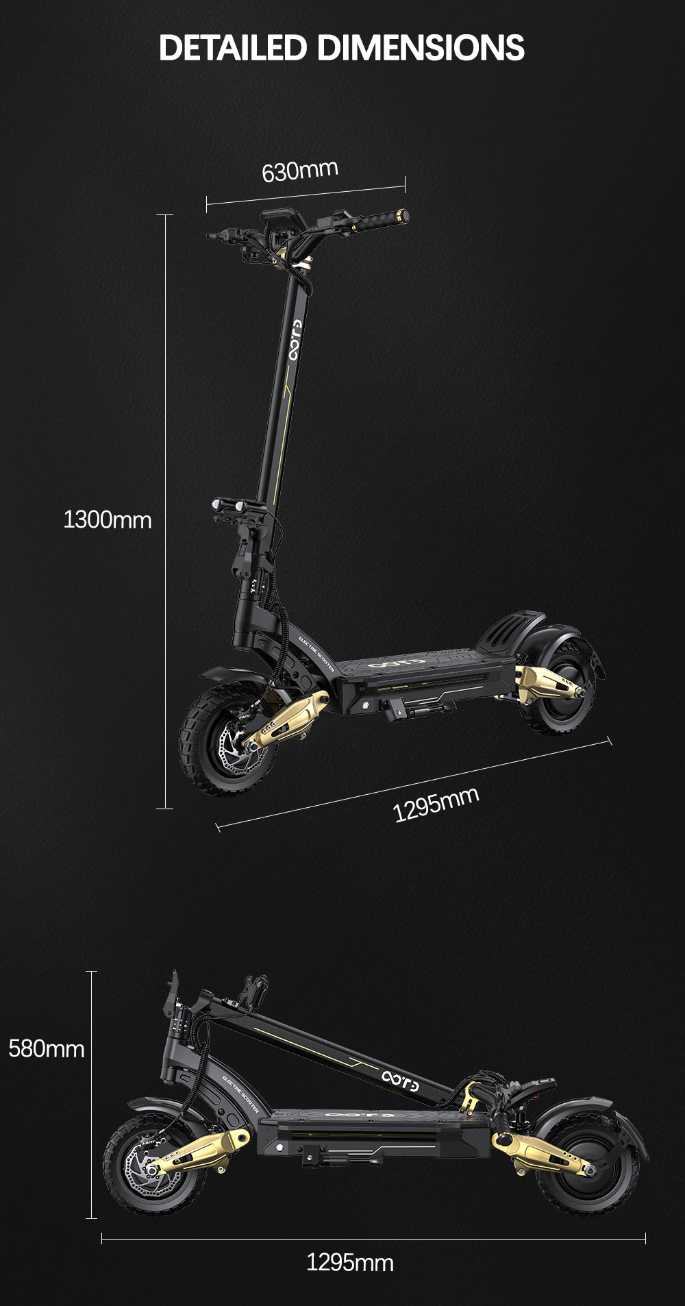 MONOPATTINO Elettrico OOTD S30 | 1200W | 65 km/h | Autonomia 65km | Freni a Disco Idraulici