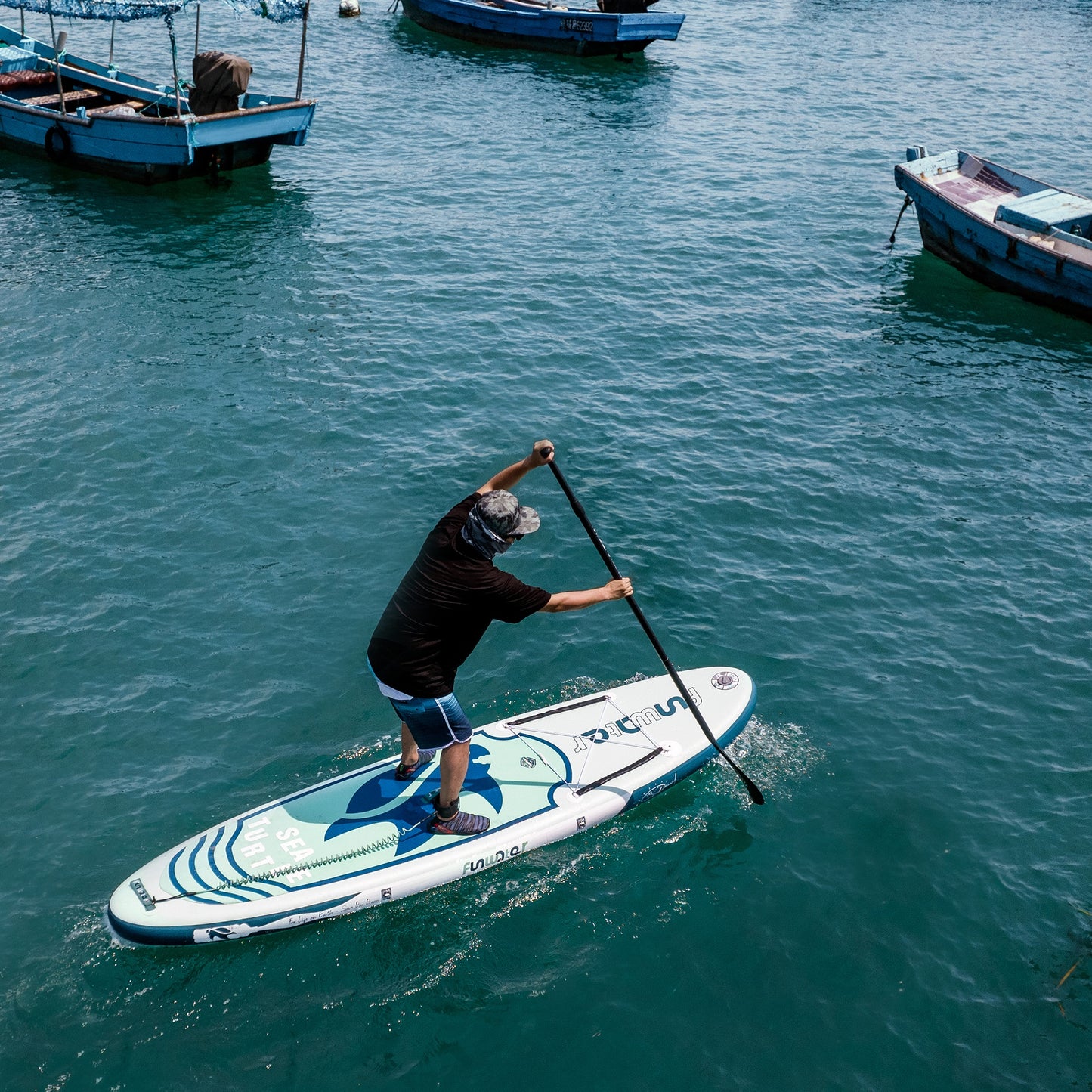Tavola SUP gonfiabile 'Sea Turtle' 10'6" | Portata 150kg | Dual Layer & Seggiolino | Kit Completo