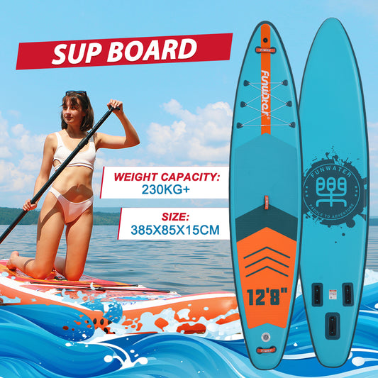Tavola SUP Gonfiabile FUNWAY 385*85*15 | Portata 230kg+ | XXL Extra Large | Doppia Pagaia | Kit Doppio Completo