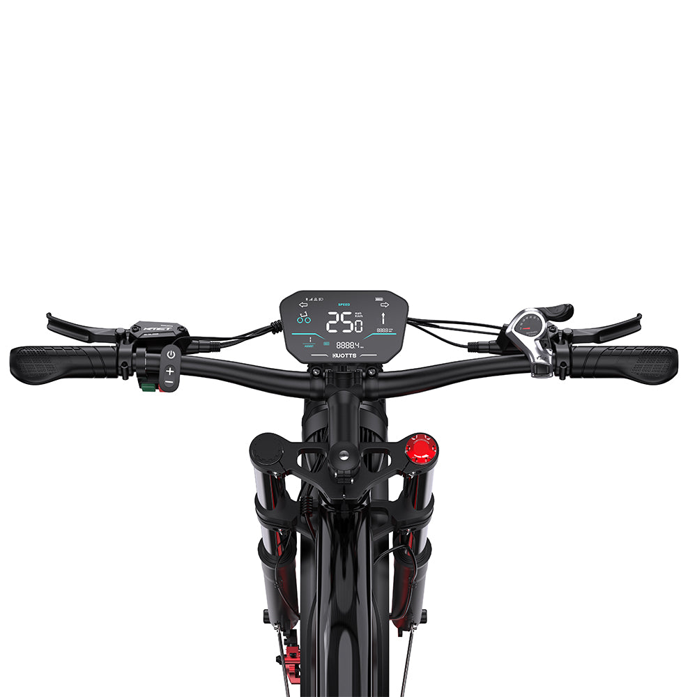 DUOTTS N26 RED – E-Bike con Doppia Modalità di Guida, DOPPIO MOTORE 750W, Display LCD Avanzato e Sospensione Regolabile
