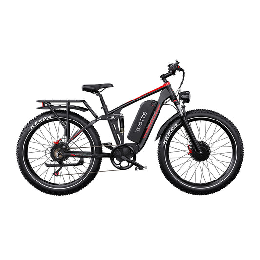 DUOTTS S26 PRO BLACK– E-Bike, 2 MOTORI 750W con Portapacchi, Doppia Modalità e Display LCD
