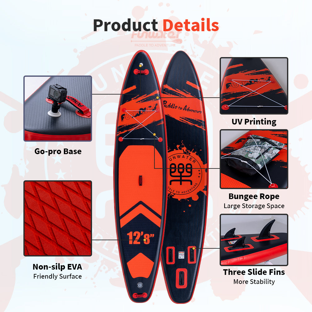 Tavola SUP Gonfiabile WAVE X 385*85*15  | Portata 230kg+ | XXL Extra Large | Doppia Pagaia | Kit Completo per 2 Persone