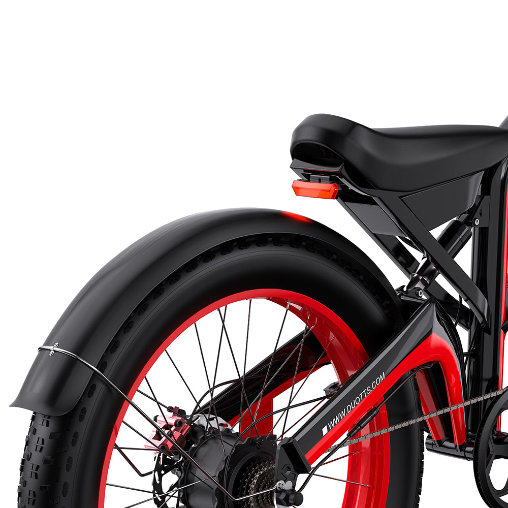DUOTTS N26 RED – E-Bike con Doppia Modalità di Guida, DOPPIO MOTORE 750W, Display LCD Avanzato e Sospensione Regolabile