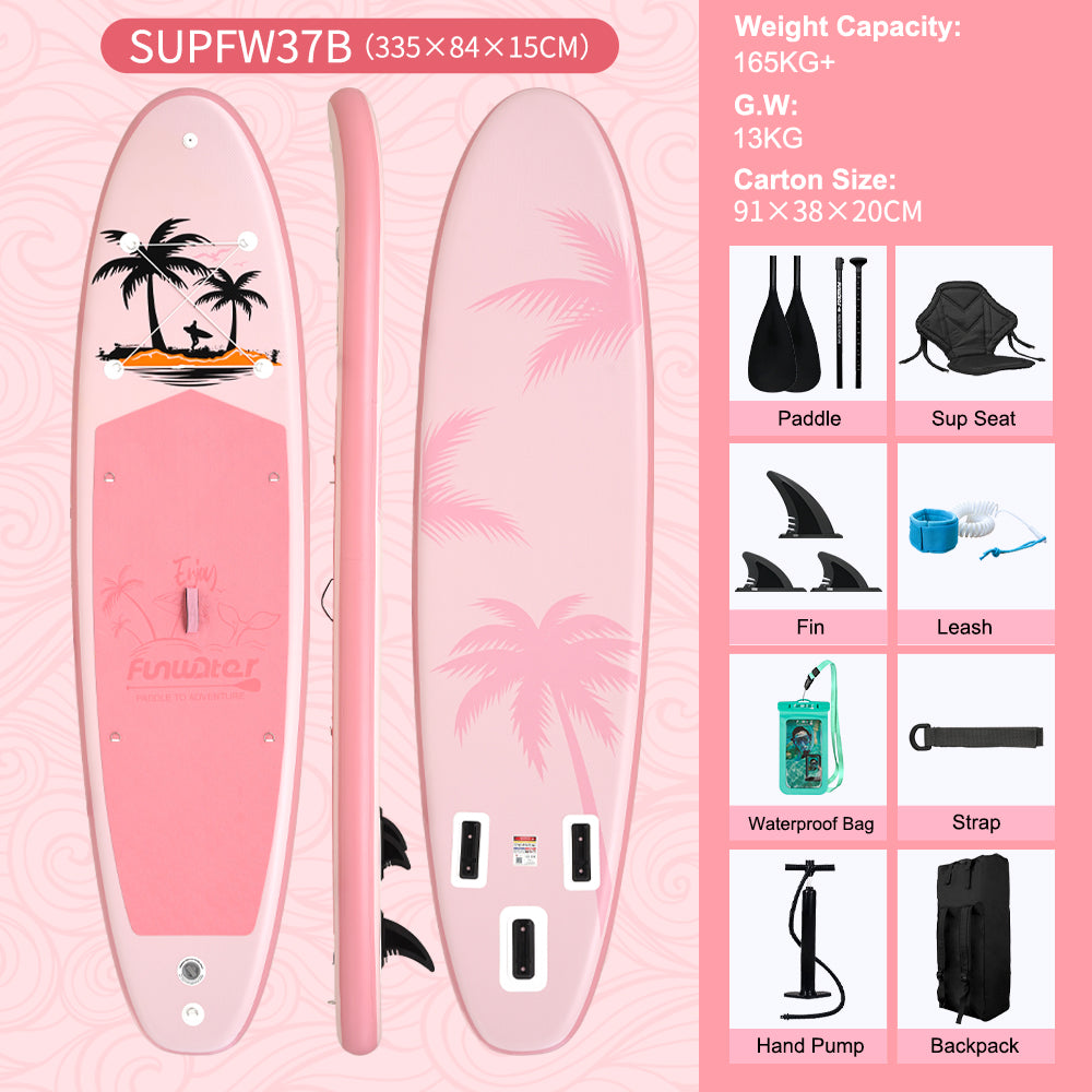 Tavola SUP Gonfiabile HUNTER 335*84*15  | Portata 165kg+ | Con Seggiolino | Base GoPro | Kit  Completo