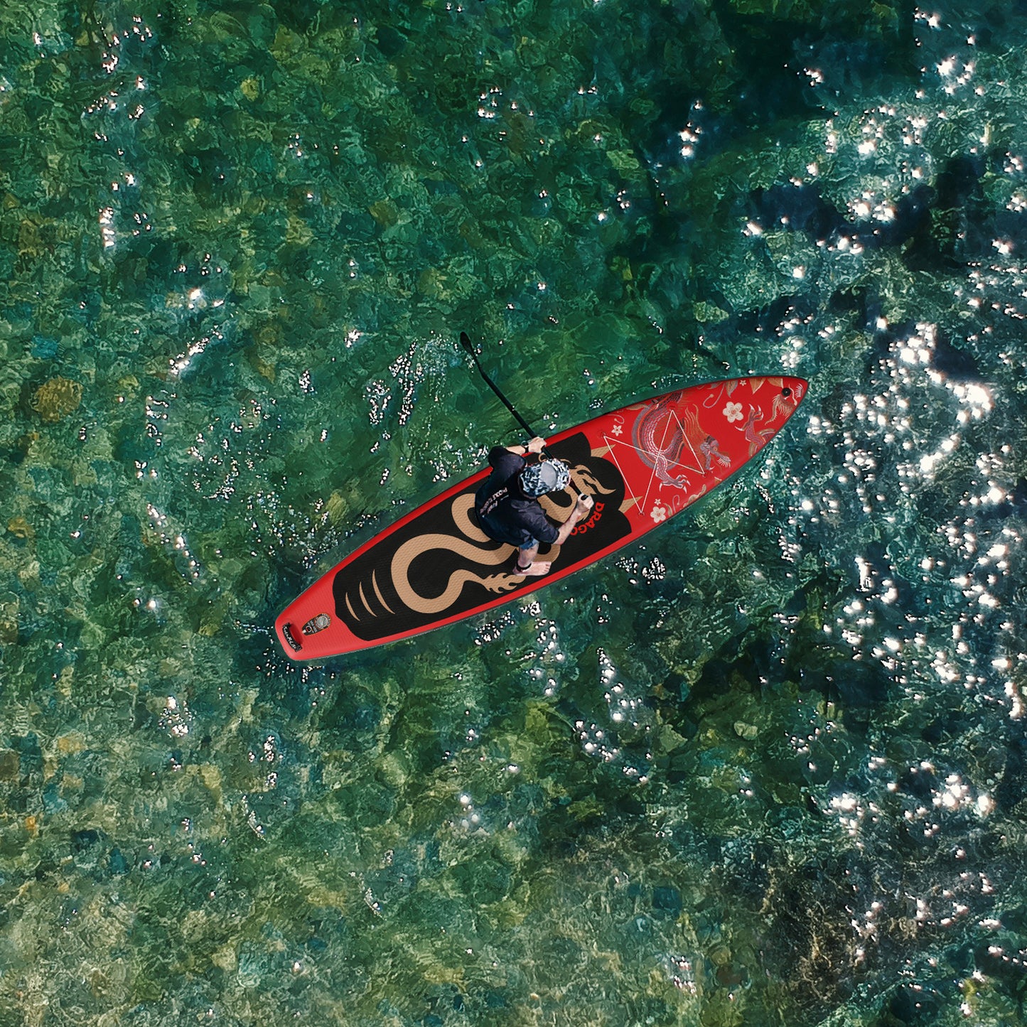 Tavola SUP Gonfiabile  Pulse Red 350*84*15 | Portata 180kg+ | Ultra Stabile | Base GoPro | Kit Completo (Copia)