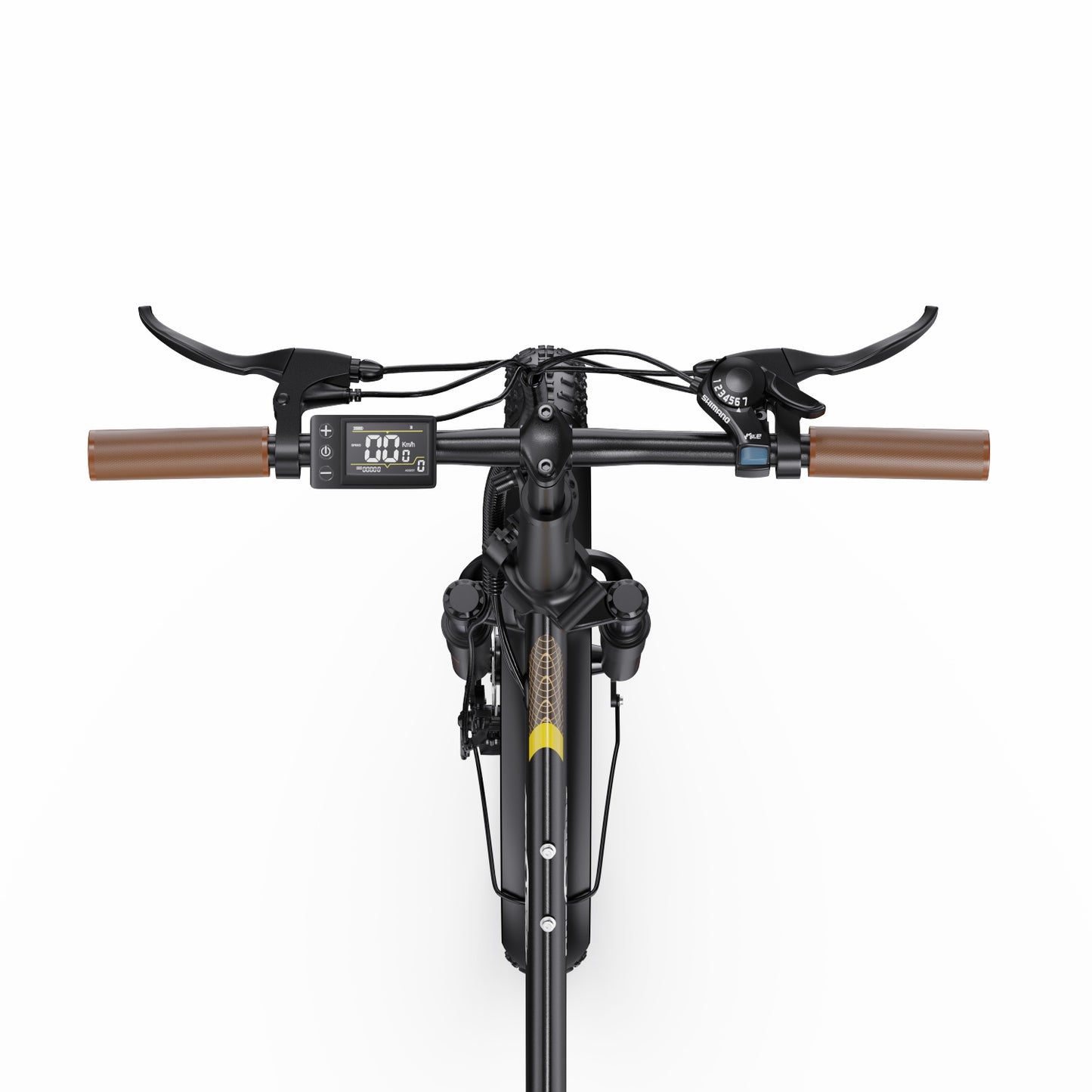 ONESPORT OT16 BLACK-BROWN – E-BIKE Pieghievole con Motore 48V 250W Potente, Batteria Rimovibile e Sospensioni