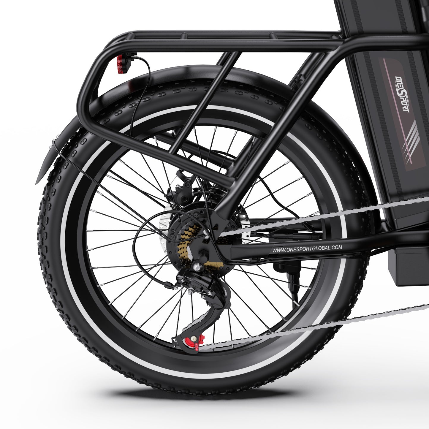ONESPORT OT16 BLACK-BROWN – E-BIKE Pieghievole con Motore 48V 250W Potente, Batteria Rimovibile e Sospensioni
