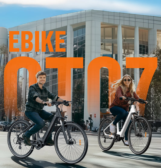 ONESPORT OT-07 BLACK – E-Bike Urbana con Motore BAFANG da 250W 36V, Batteria Rimovibile e Sospensione Regolabile